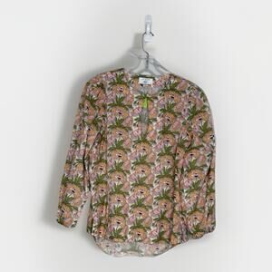 J. Crew Liberty Butterfield Poppy Floral Print Blouse Top Sz XXS Colorful Twee